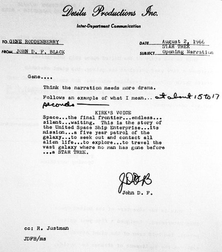 Illustration for article titled Read the first drafts of the Star Trek opening monologue